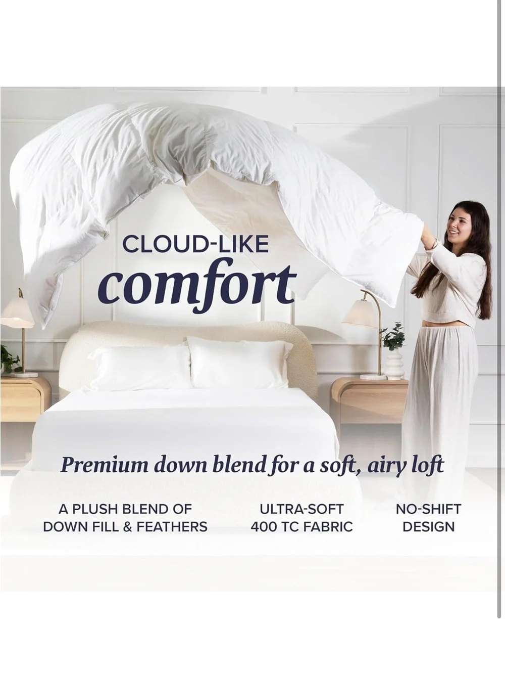 New Open Box Twin/TwinXL Beckham Hotel Collection Feather Down Comforter